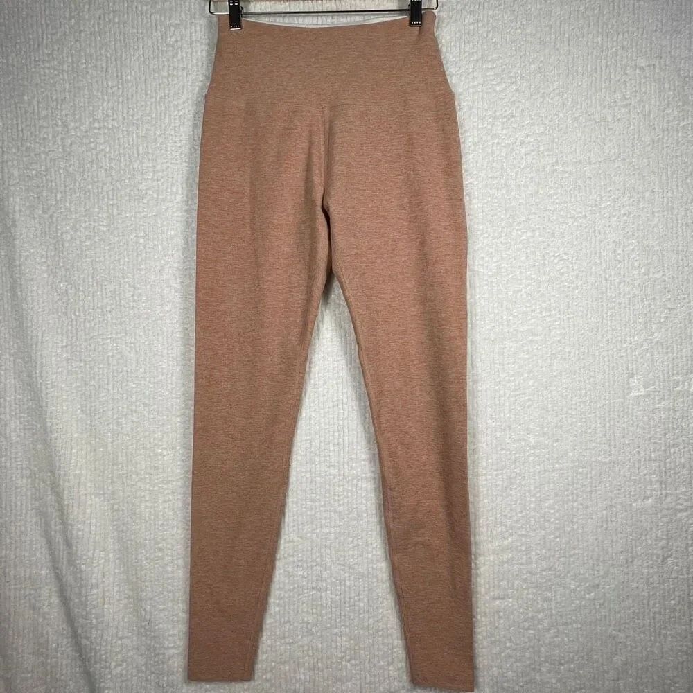 Beyond Yoga Heathered Orange Spacedye High Waisted Pull On Leggings Size XL